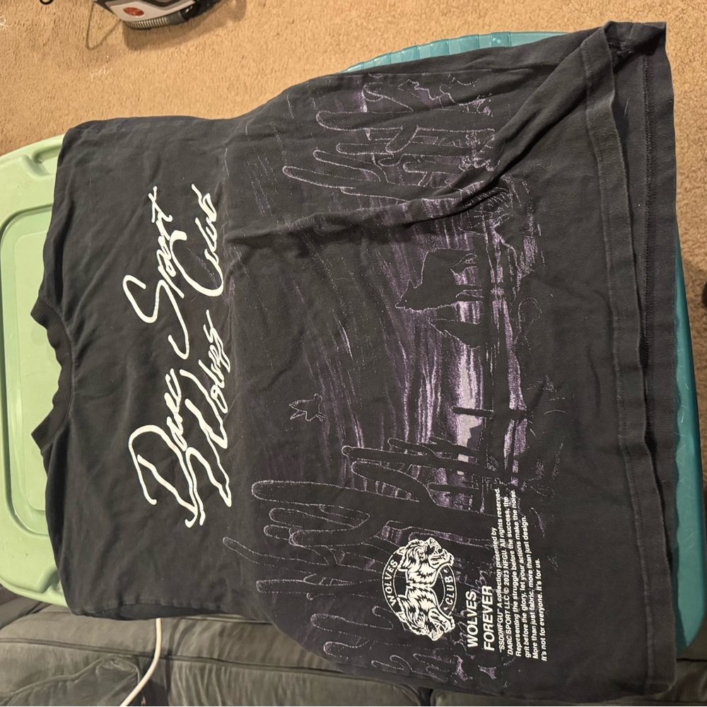 Darc Sport Black and Purple Oversized Graphic Tee